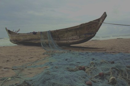 Boat and Net on Shore.jpg
